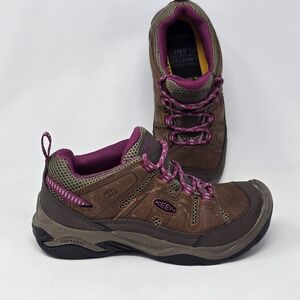 KEEN Hiking Boots Womens Size 6.5‎ Brown Leather Purple Trail Sneaker 1026778
